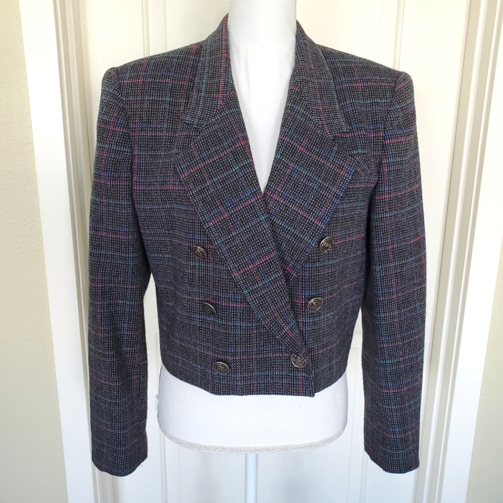 Vintage Crop Tweed Jacket